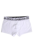 Dolce & Gabbana White Cotton Stretch Regular Boxer Underwear by Dolce & Gabbana