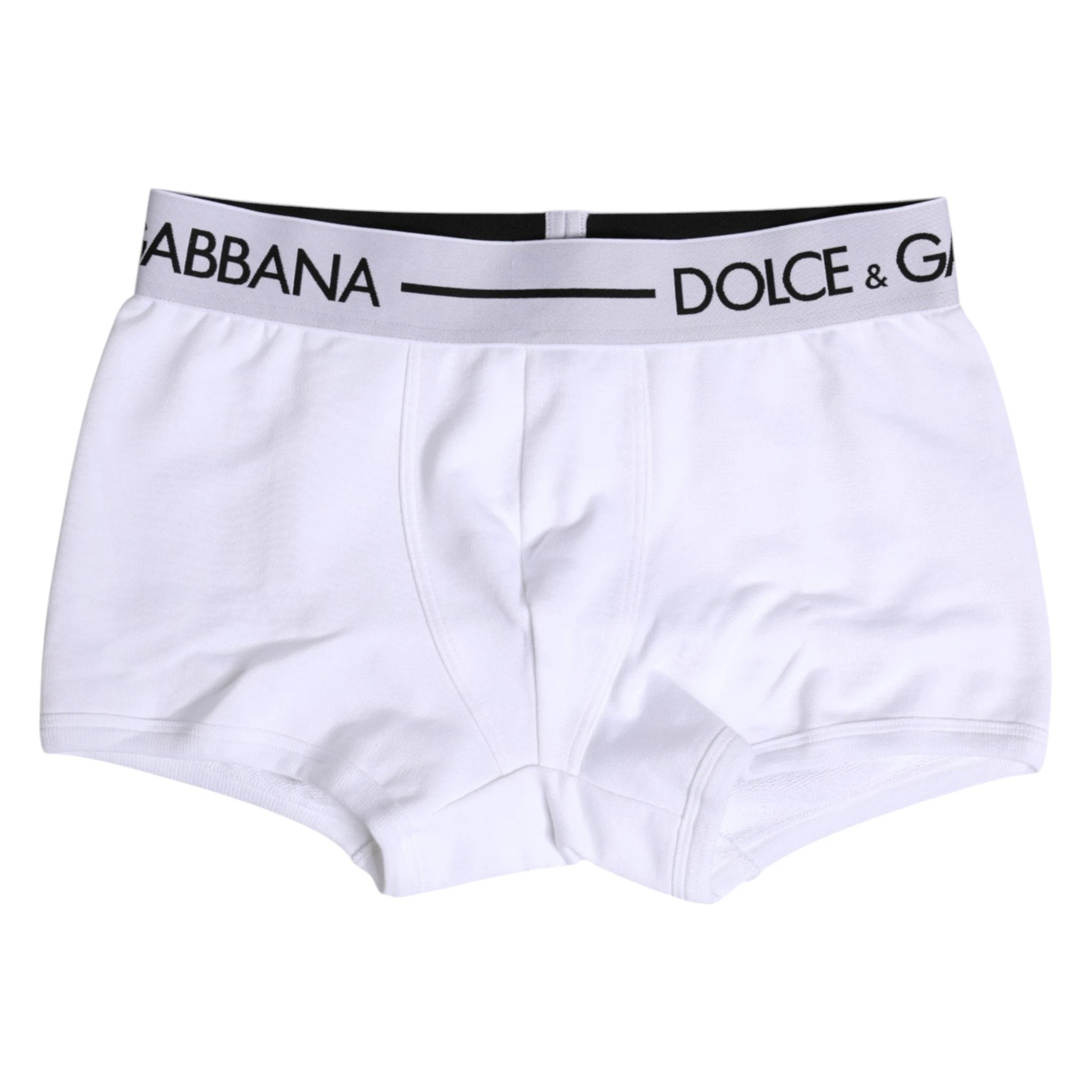 Dolce & Gabbana White Cotton Stretch Regular Boxer Underwear by Dolce & Gabbana