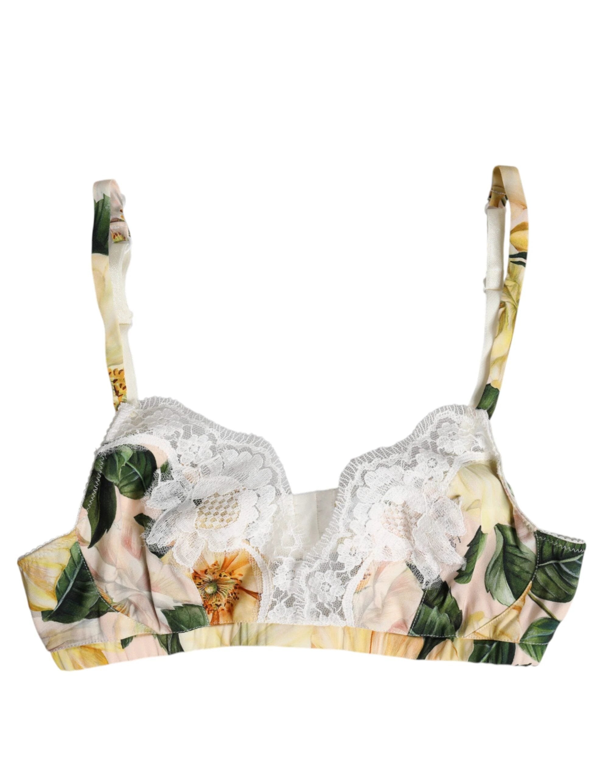 Dolce & Gabbana Multicolor Floral Print Non Wire Bra Underwear by Dolce & Gabbana