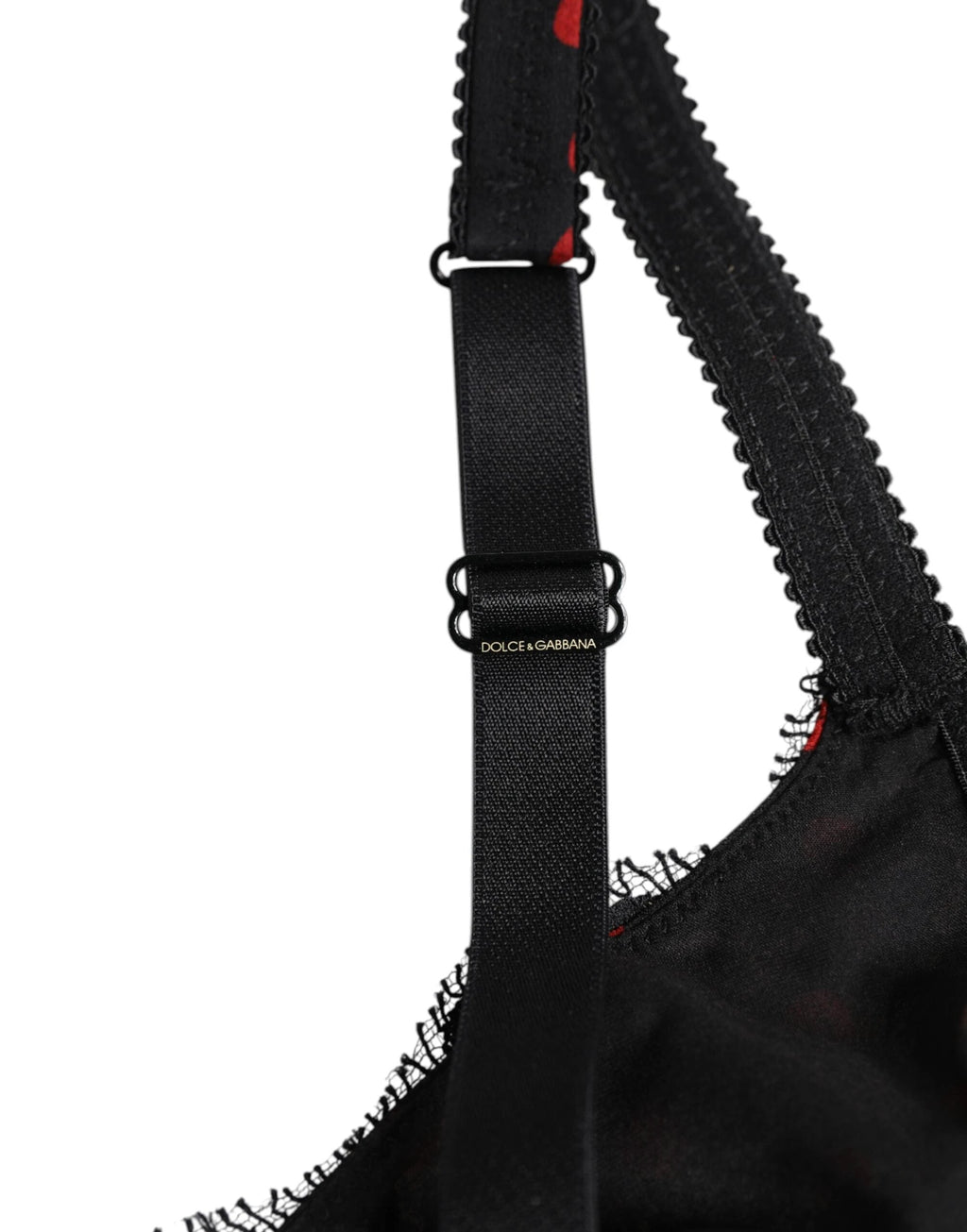 Dolce & Gabbana Black Red Polka Dot Underwired Balconette Underwear by Dolce & Gabbana