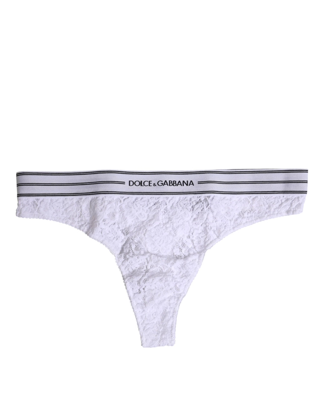 Dolce & Gabbana White Nylon Floral Lace Bottom Panty Underwear by Dolce & Gabbana