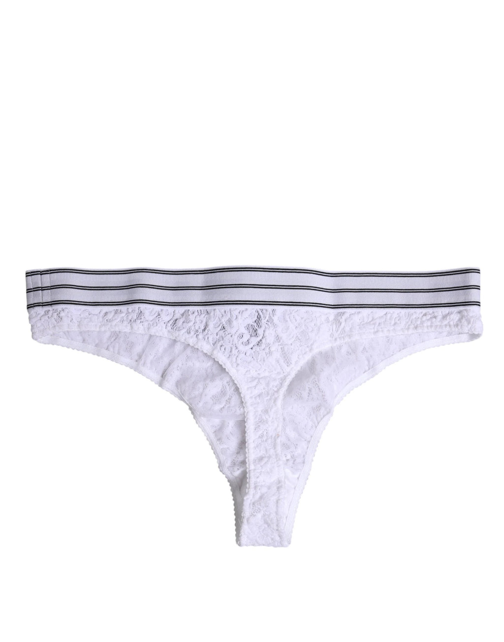 Dolce & Gabbana White Nylon Floral Lace Bottom Panty Underwear by Dolce & Gabbana