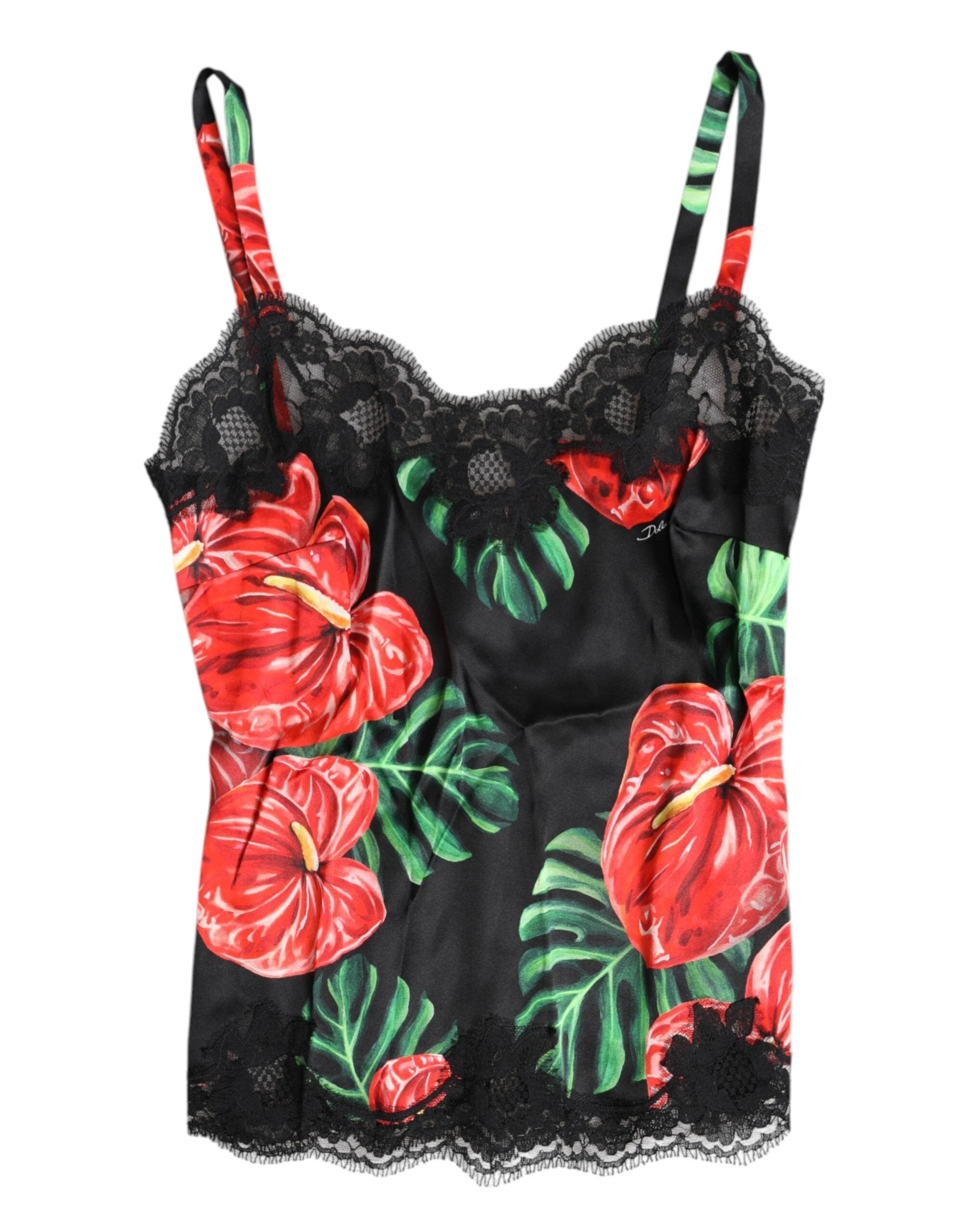Dolce & Gabbana Multicolor Floral Silk Tank Lingerie Underwear by Dolce & Gabbana