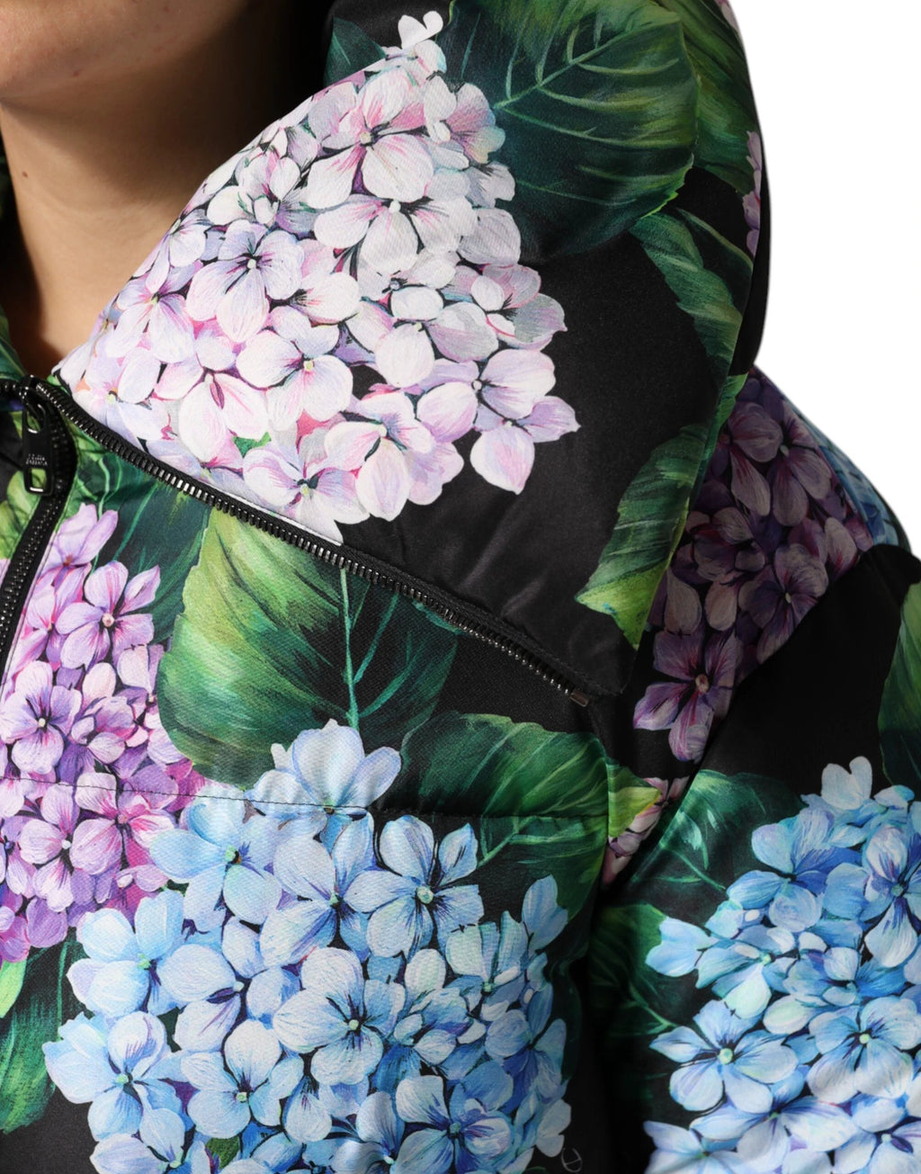 Dolce & Gabbana Multicolor Floral Print Puffer Quilted Jacket by Dolce & Gabbana