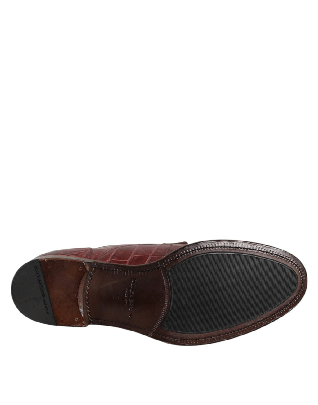 Dolce & Gabbana Burgundy Leather Lace Up Derby Dress Shoes by Dolce & Gabbana