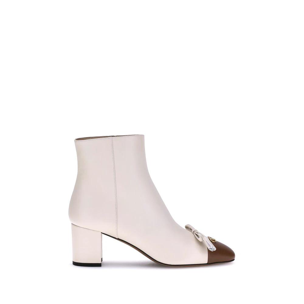 Valentino Garavani Beige Goatskin Ankle Boots by Valentino Garavani