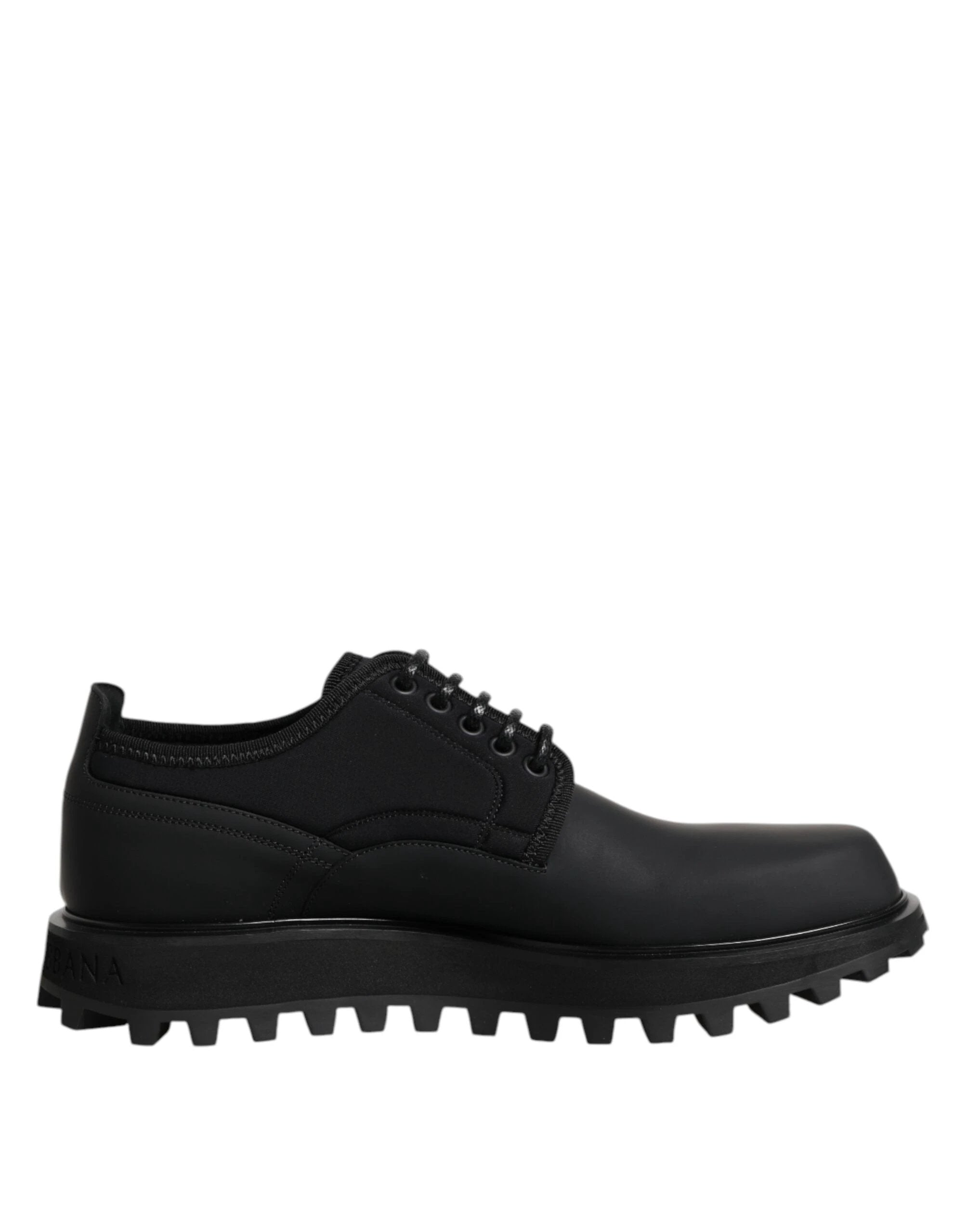 Dolce & Gabbana Black Leather Lace Up Trekking Dress Shoes by Dolce & Gabbana