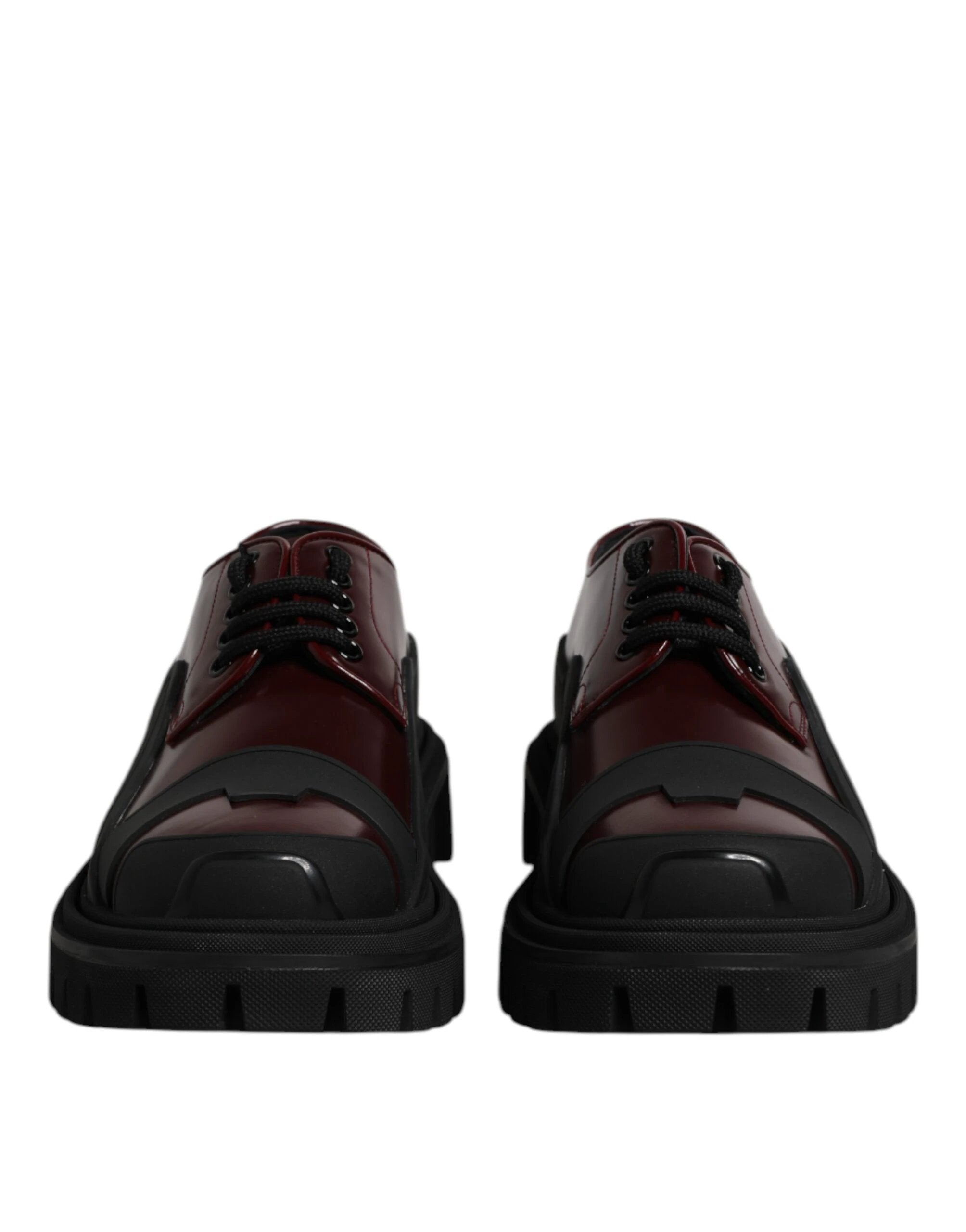 Dolce & Gabbana Red Leather Lace Up Trekking Dress Shoes by Dolce & Gabbana