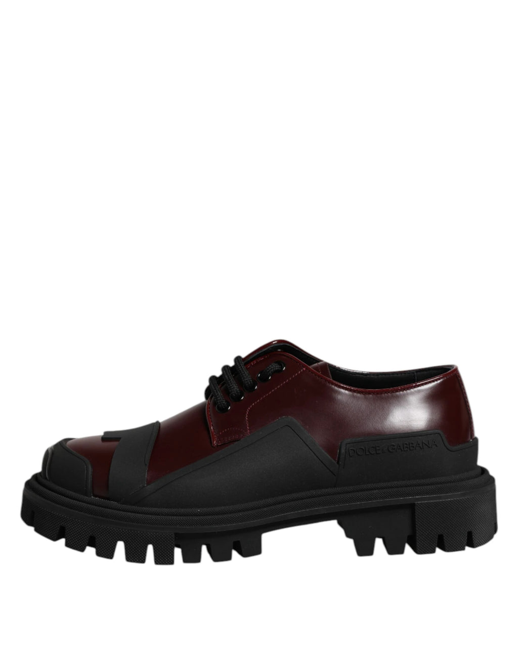 Dolce & Gabbana Red Leather Lace Up Trekking Dress Shoes by Dolce & Gabbana