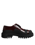 Dolce & Gabbana Red Leather Lace Up Trekking Dress Shoes by Dolce & Gabbana