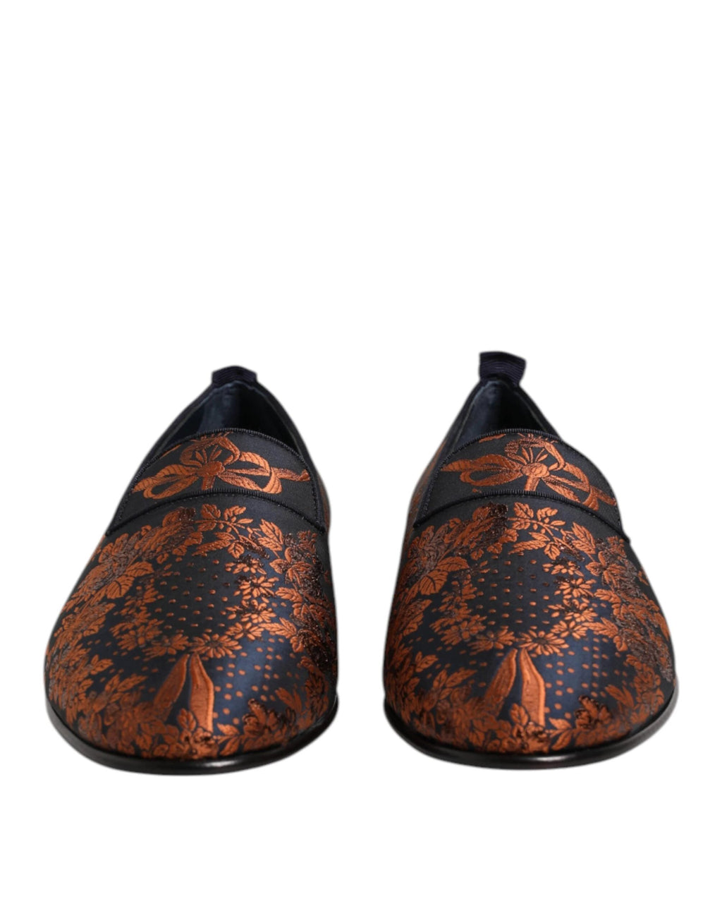 Dolce & Gabbana Black Jacquard Polyester Slip On Loafers Shoes by Dolce & Gabbana