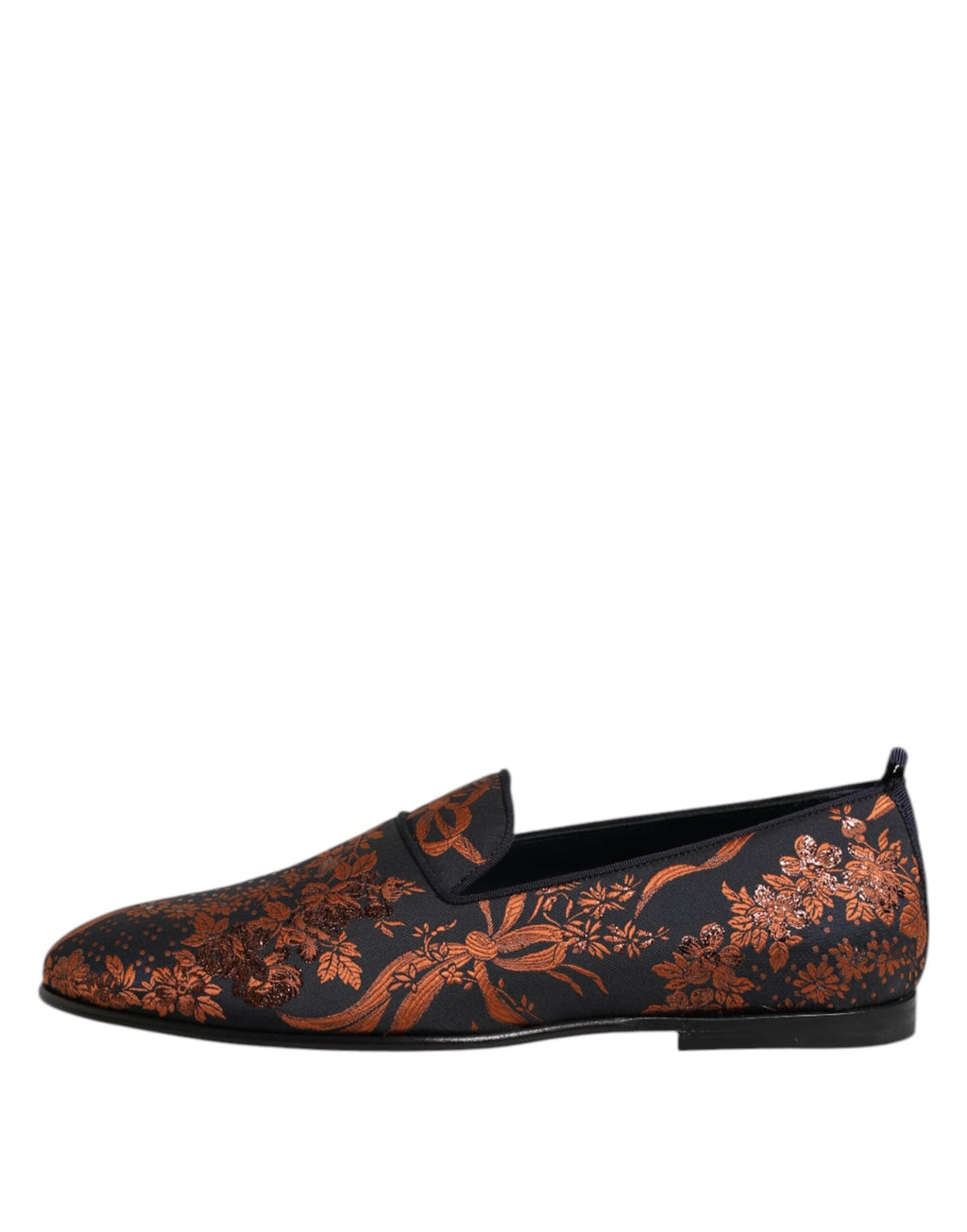 Dolce & Gabbana Black Jacquard Polyester Slip On Loafers Shoes by Dolce & Gabbana