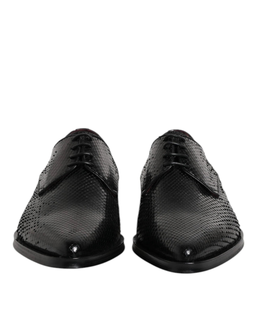 Dolce & Gabbana Black Leather Lace Up Dress Men Derby Shoes by Dolce & Gabbana