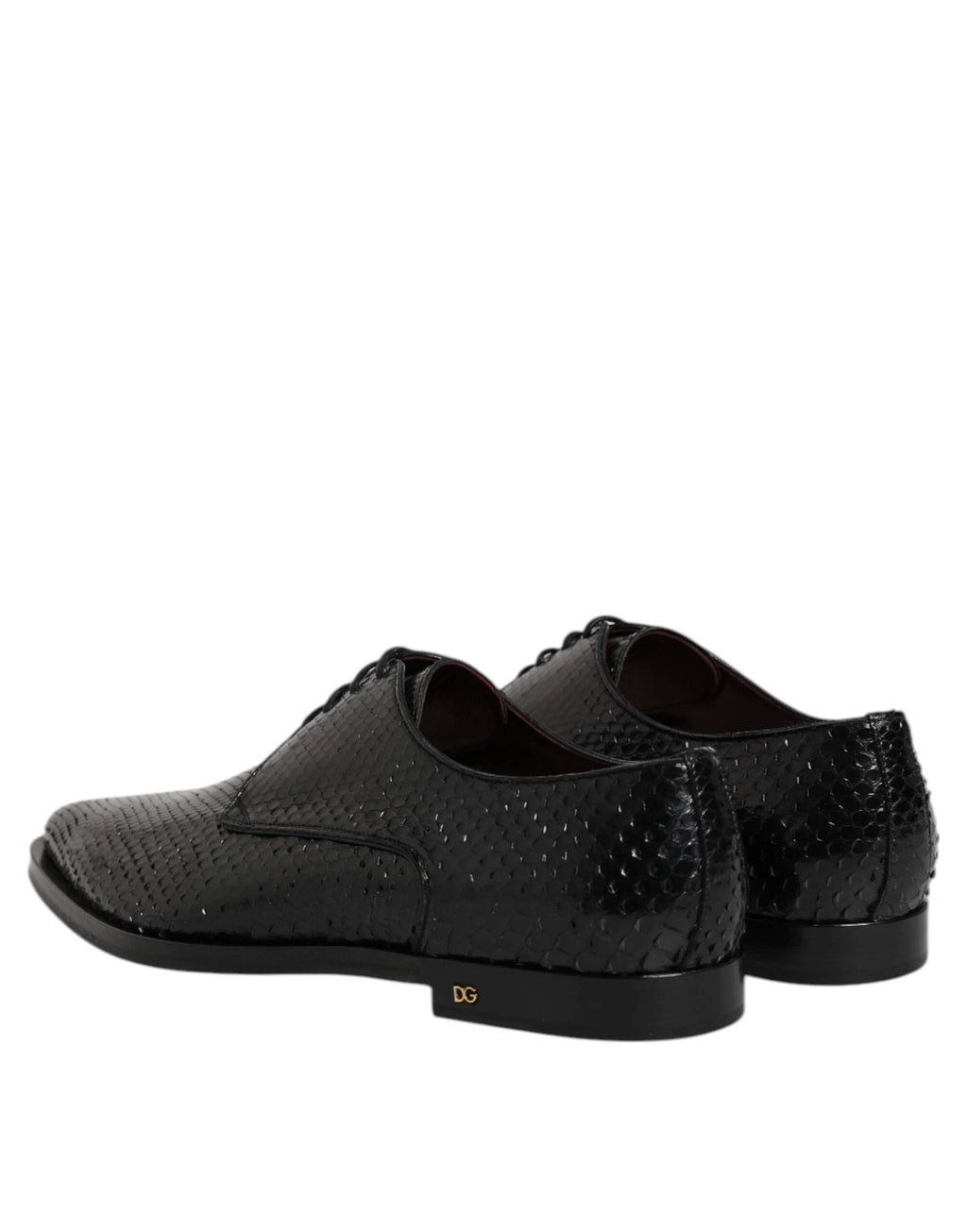 Dolce & Gabbana Black Leather Lace Up Dress Men Derby Shoes by Dolce & Gabbana