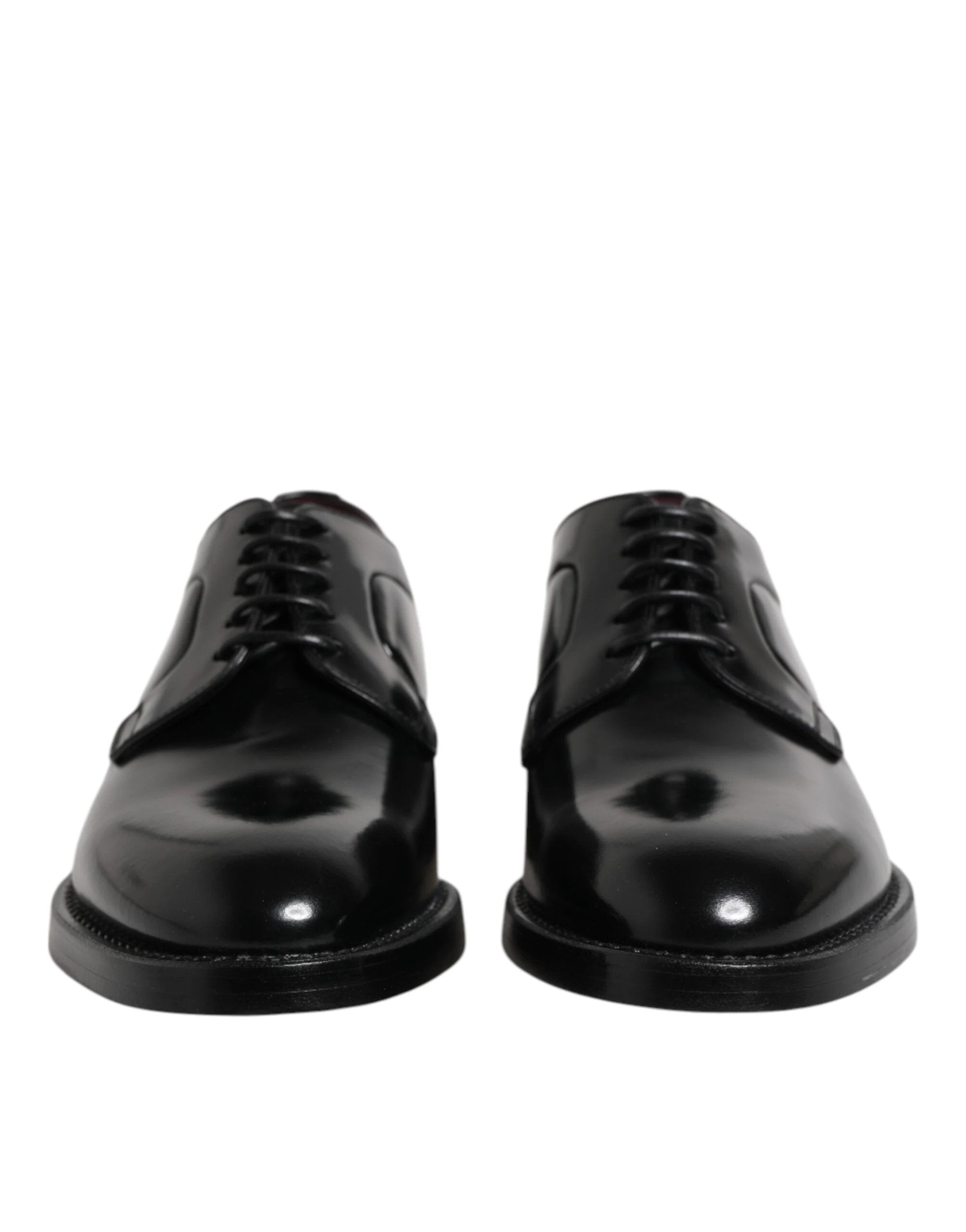Dolce & Gabbana Black Calf Leather Lace Up Dress Derby Shoes by Dolce & Gabbana