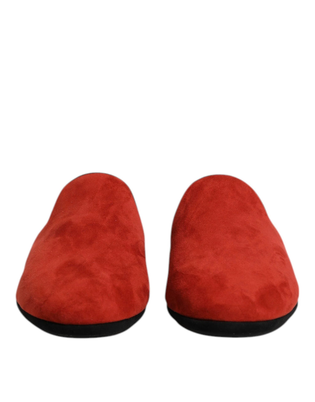Dolce & Gabbana Orange Suede Slides Flat Slipper Shoes by Dolce & Gabbana