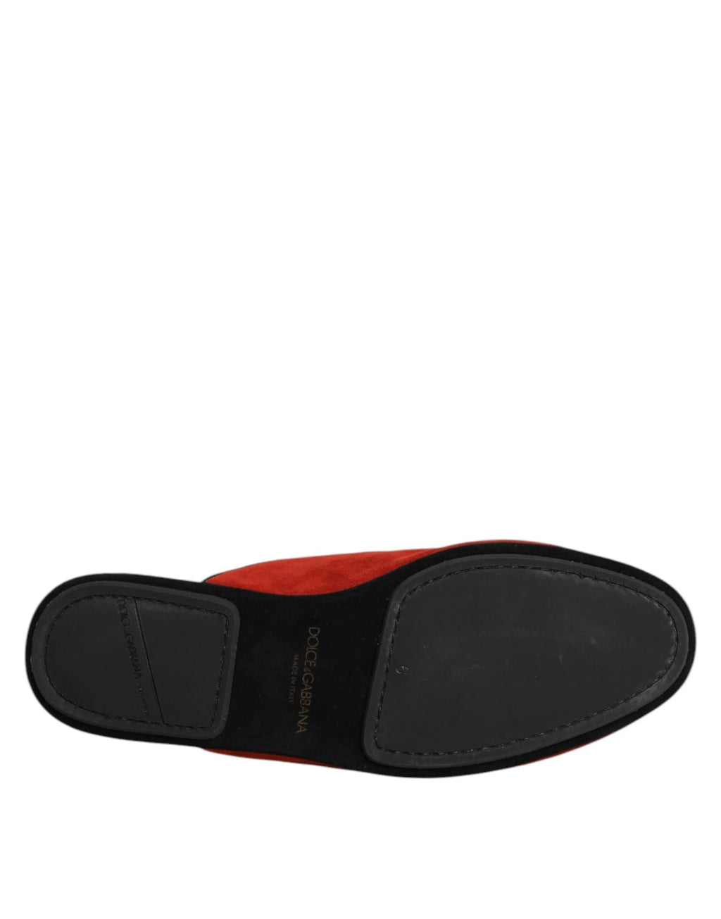 Dolce & Gabbana Orange Suede Slides Flat Slipper Shoes by Dolce & Gabbana