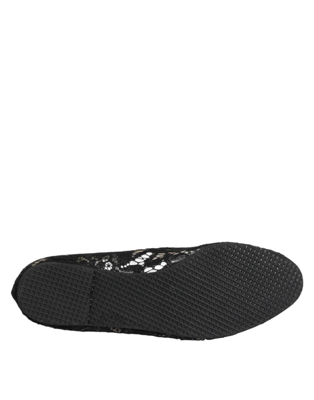 Dolce & Gabbana Black Taormina Lace Slip On Flats Shoes by Dolce & Gabbana