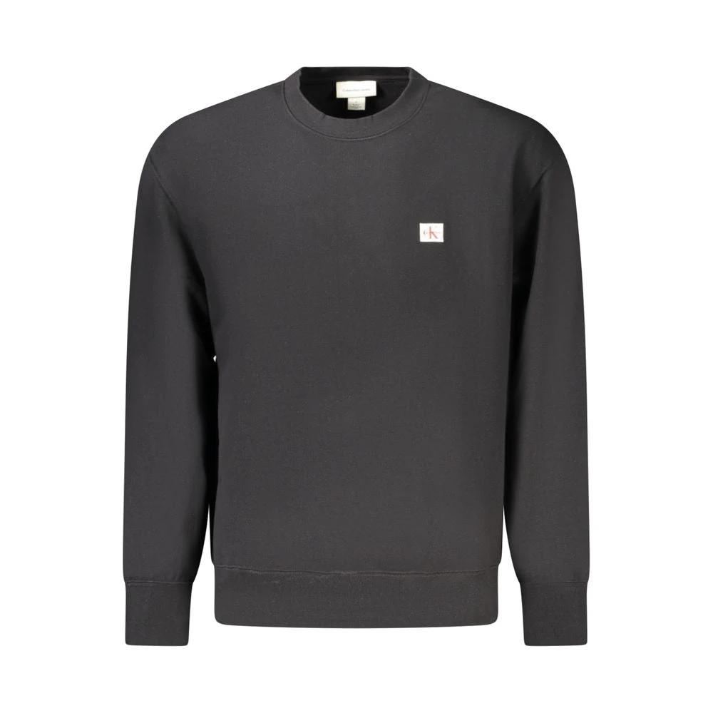 Calvin Klein Black Cotton Men Sweatshirt