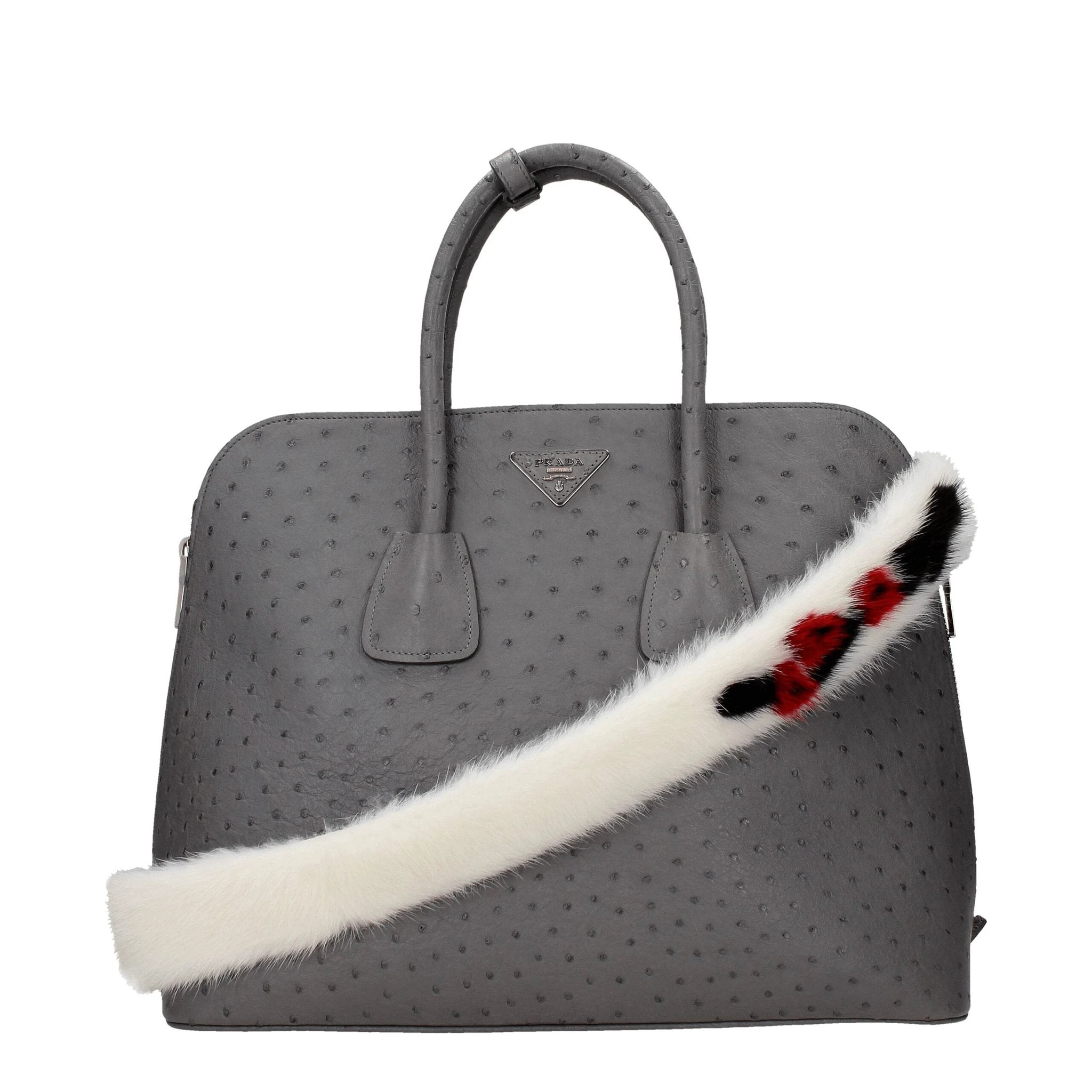 Prada White Leather Shoulder Bag by Prada