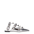 Sandales en cuir gris Valentino Garavani