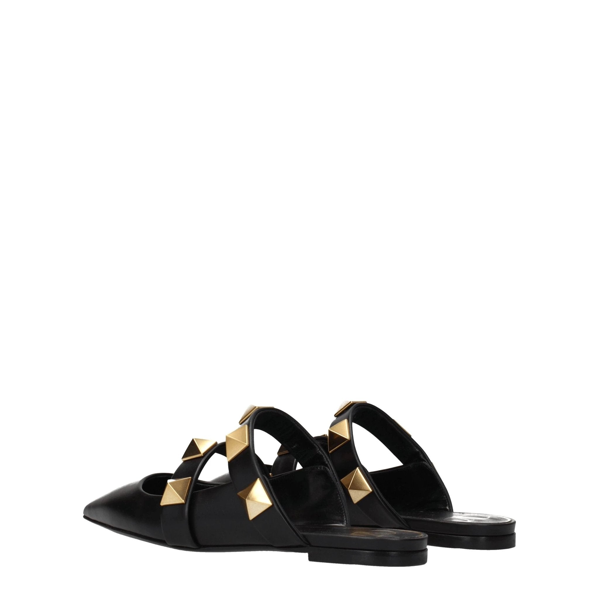 Valentino Garavani Black Leather Mules by Valentino Garavani