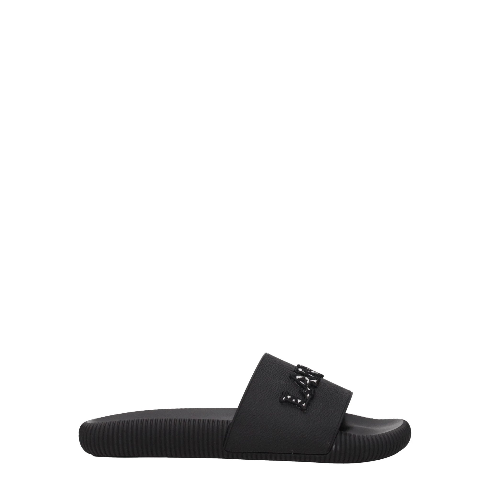 Pantoufles Lanvin en coton noir