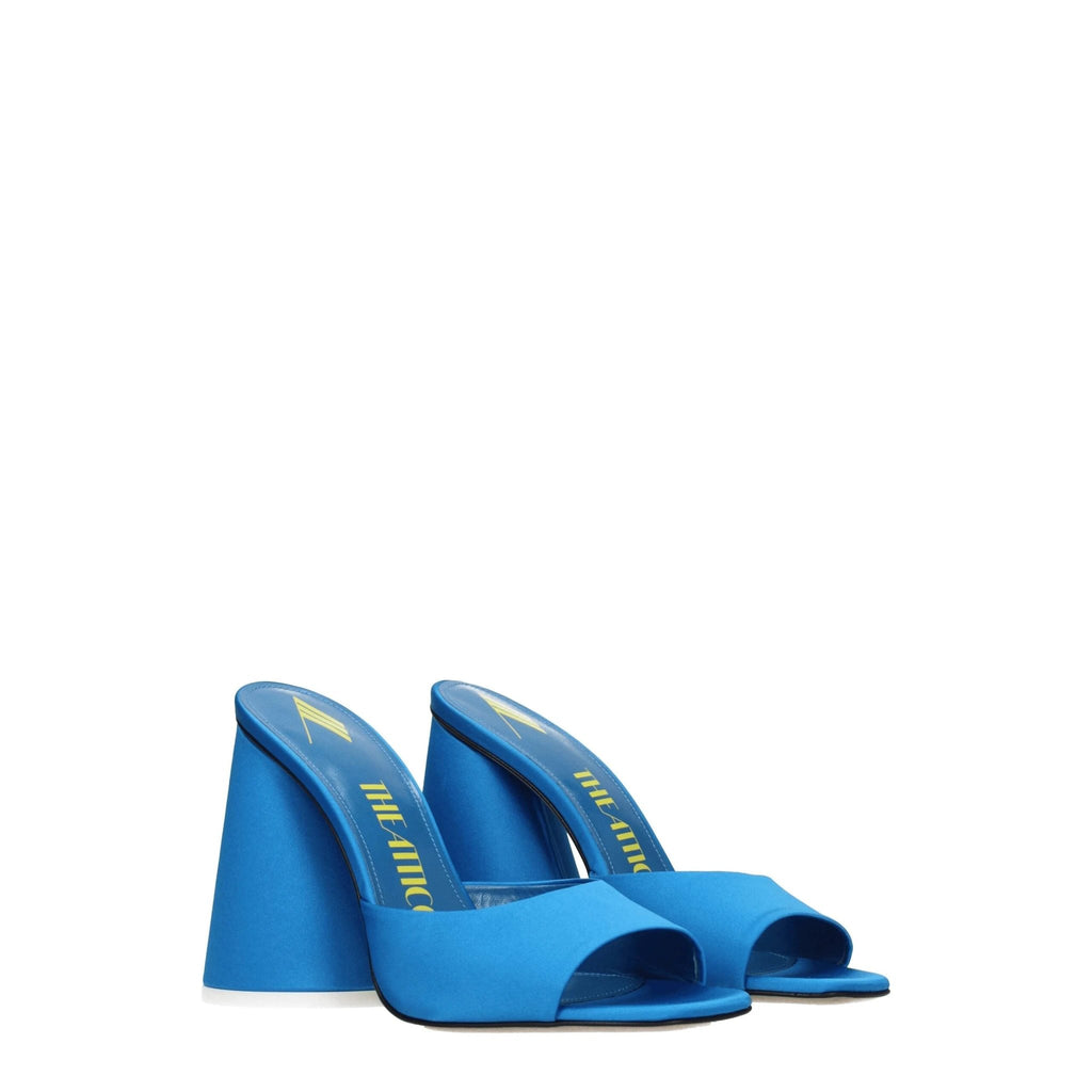 Sandales à plateforme en satin bleu clair Attico