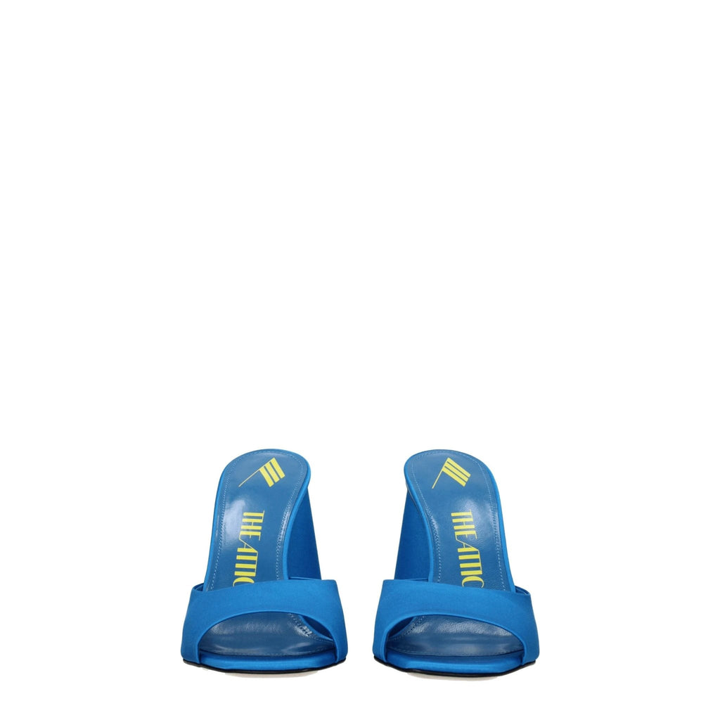 Sandales à plateforme en satin bleu clair Attico