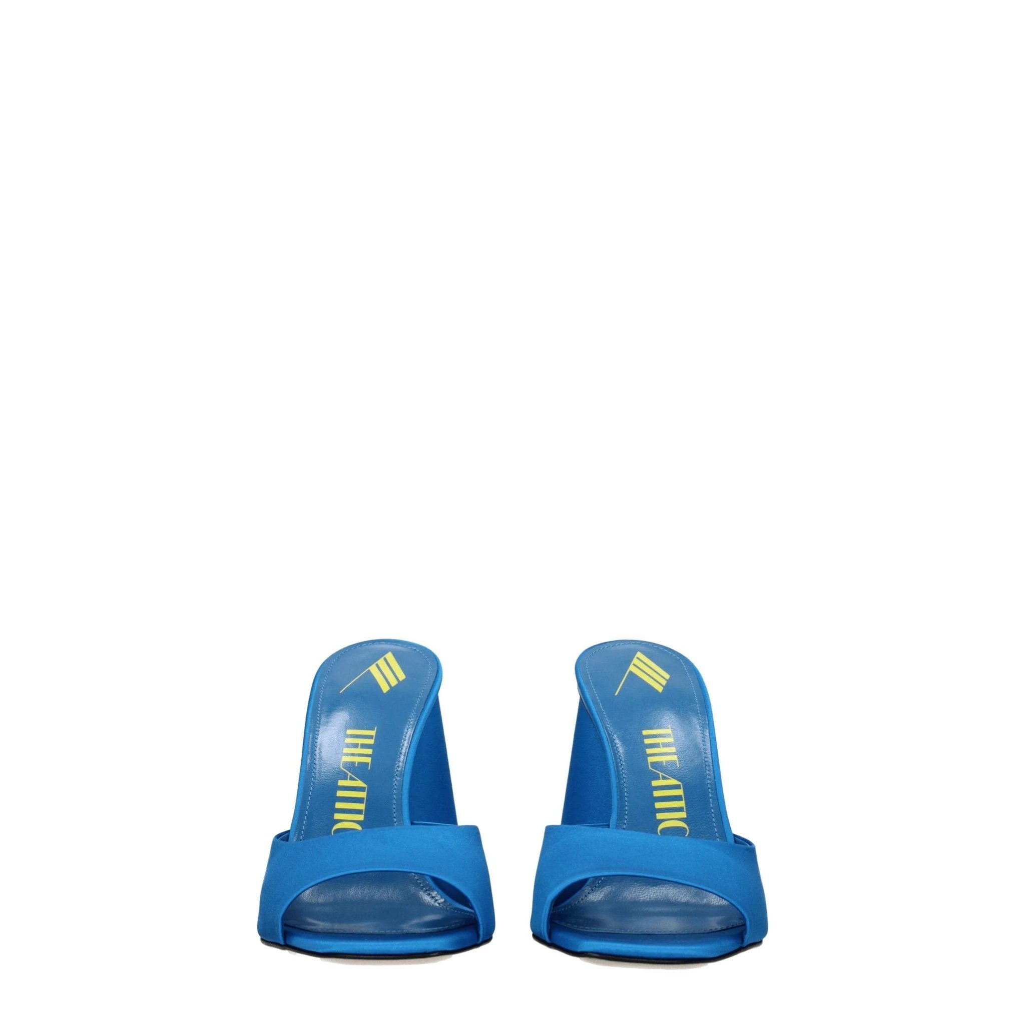 Sandales à plateforme en satin bleu clair Attico