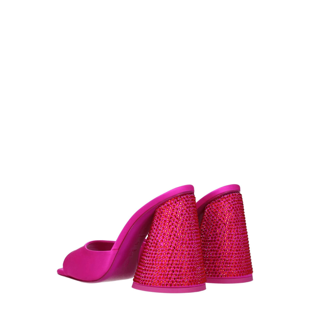 The Attico Pink Satin Platform Sandals