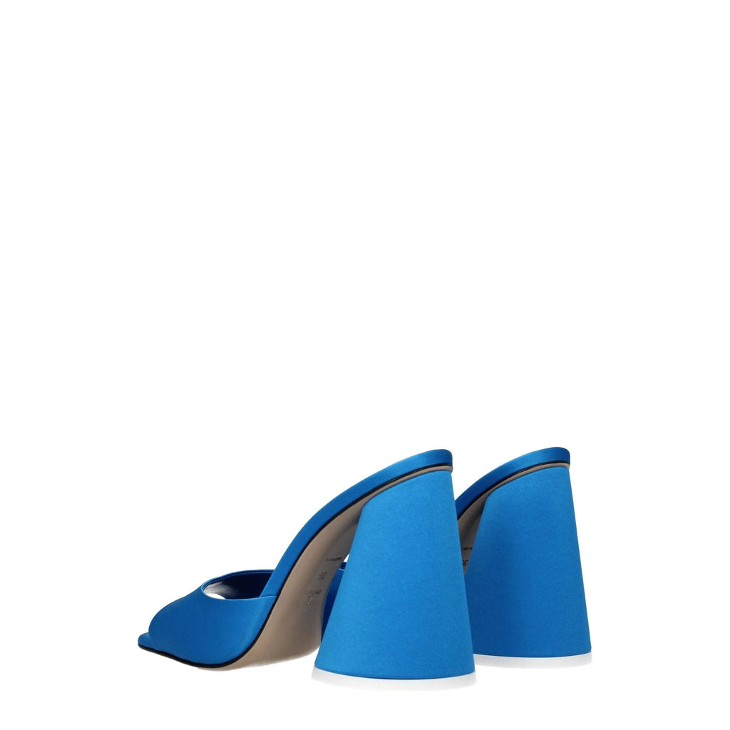 Sandales à plateforme en satin bleu clair Attico