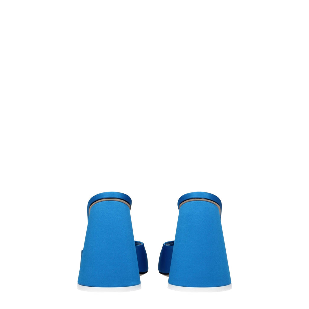 Sandales à plateforme en satin bleu clair Attico