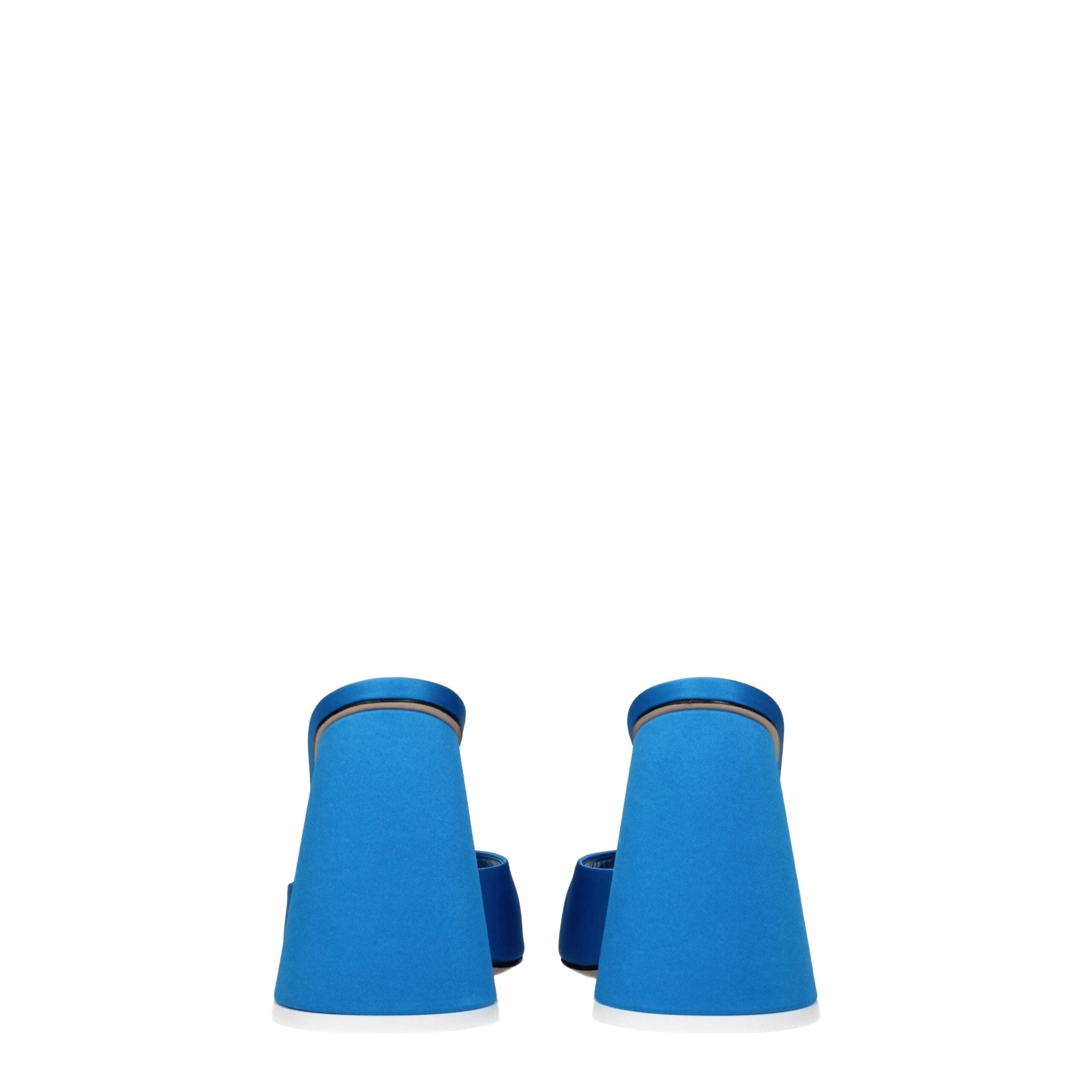 Sandales à plateforme en satin bleu clair Attico