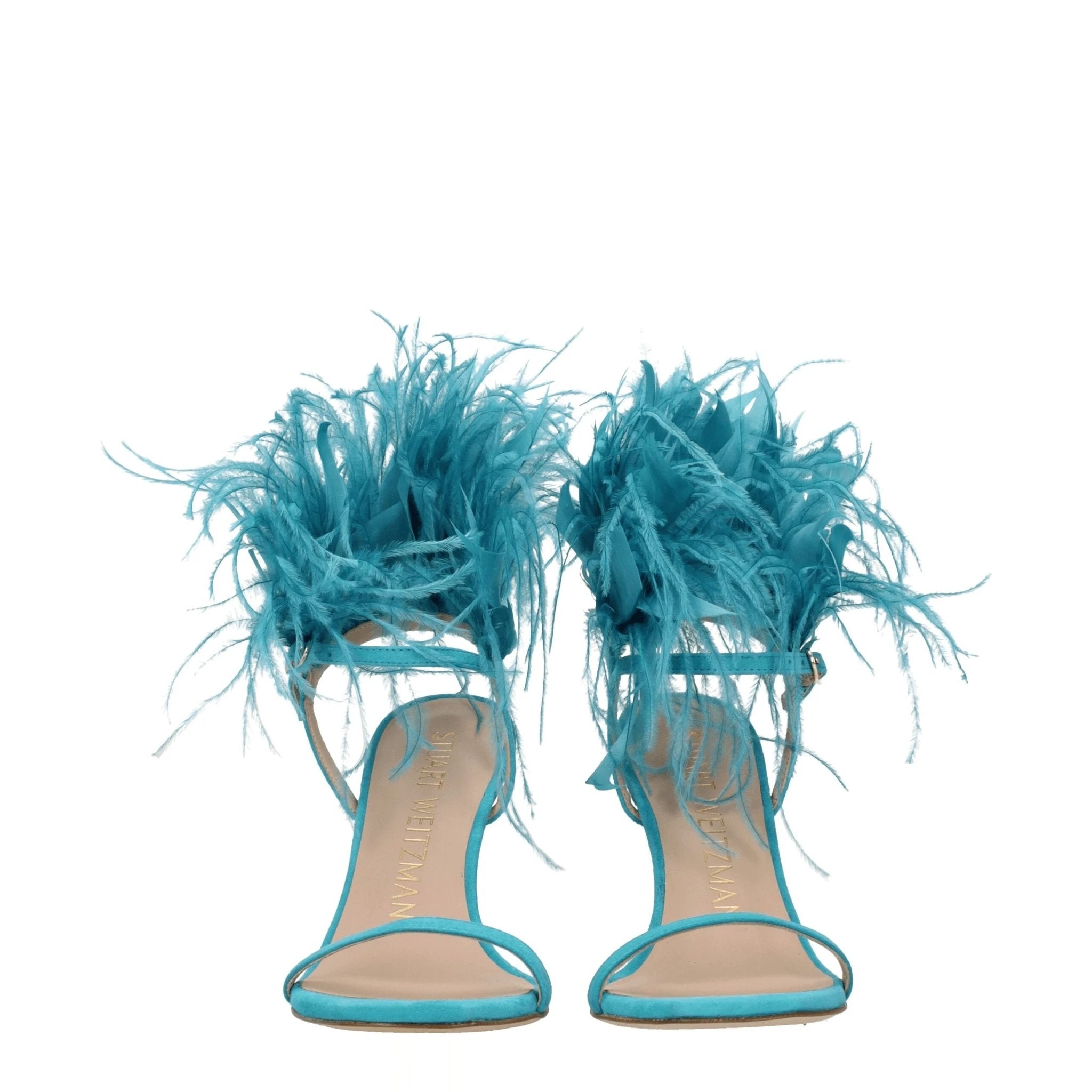 Stuart Weitzman Green Leather Stiletto Heel Sandals