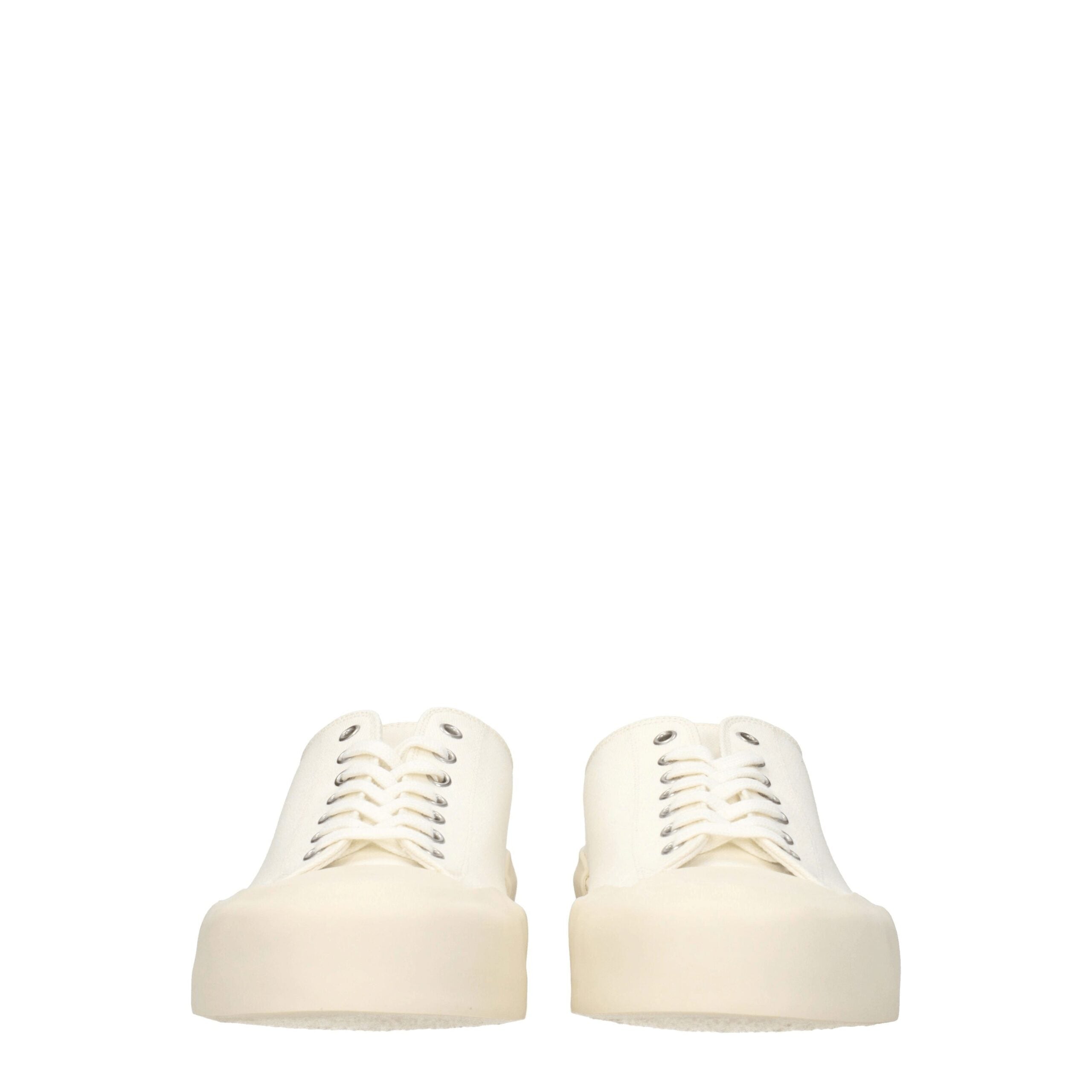 Baskets basses en tissu beige Jil Sander