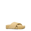 Pantoufles en crin de cheval beige Jil Sander