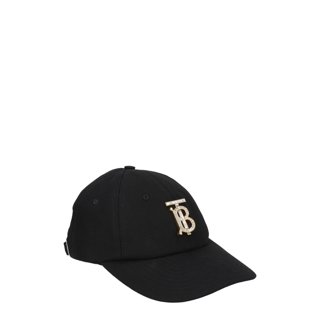 Casquette Burberry en coton noir (casquette de baseball)