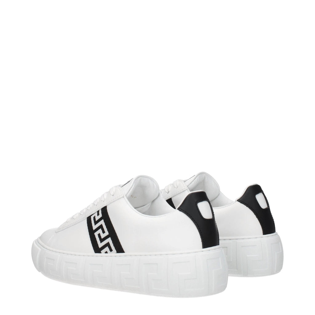 Baskets basses Versace en cuir blanc