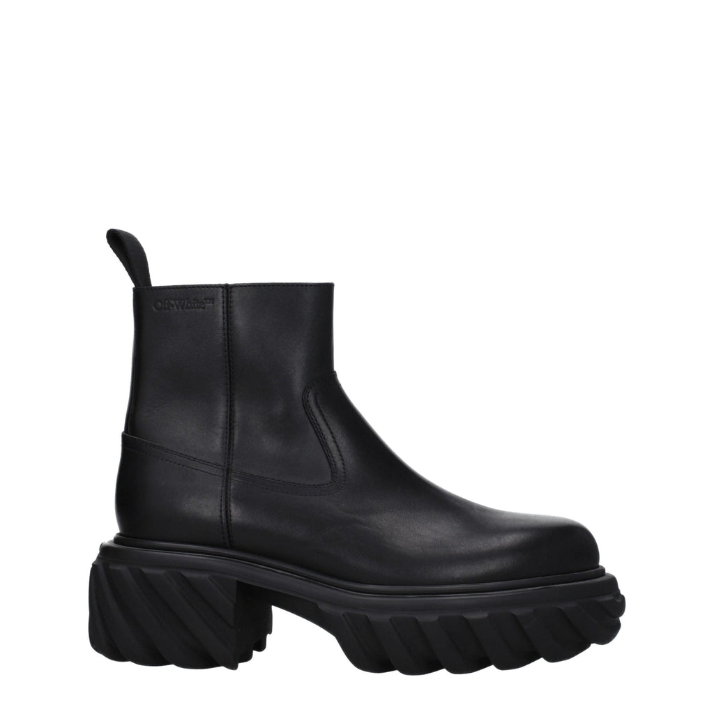 Bottines Off-White en cuir noir