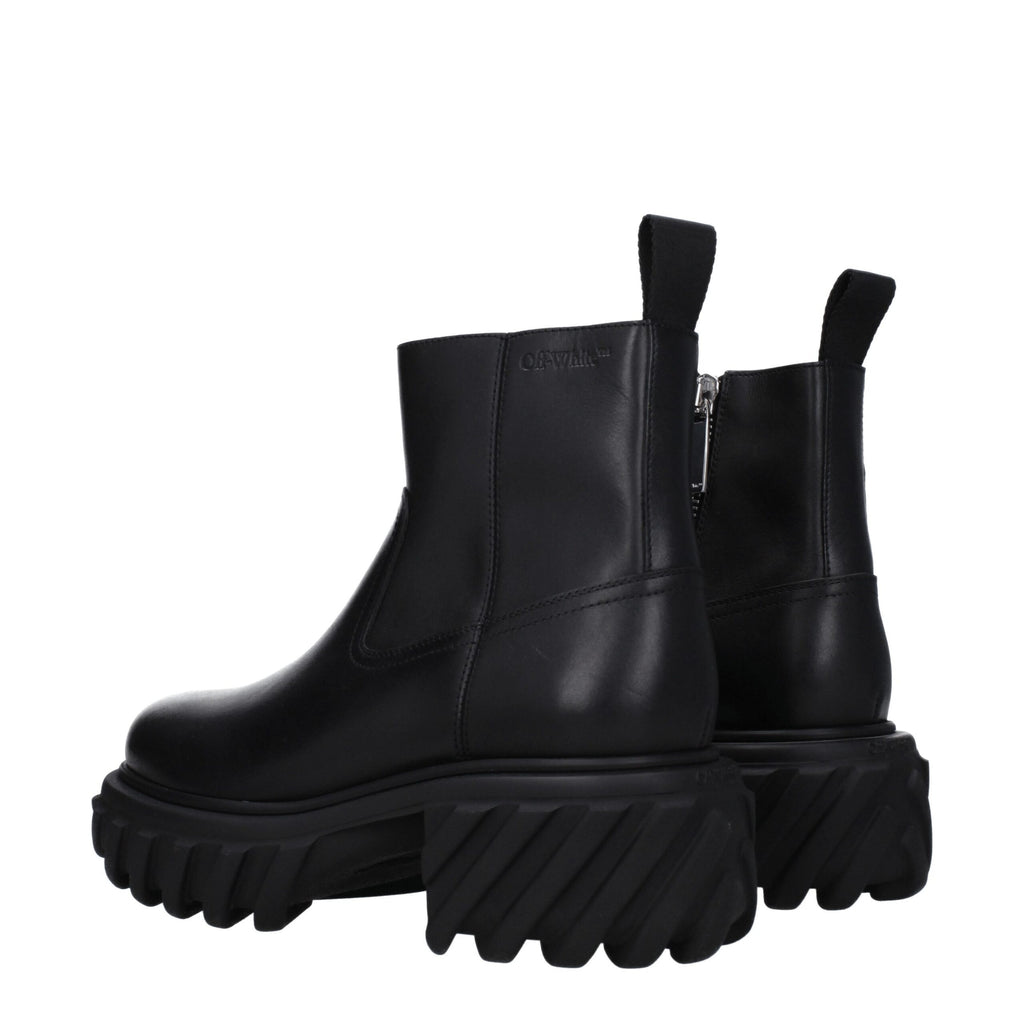 Bottines Off-White en cuir noir