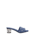 Sandales plates Givenchy en tissu bleu
