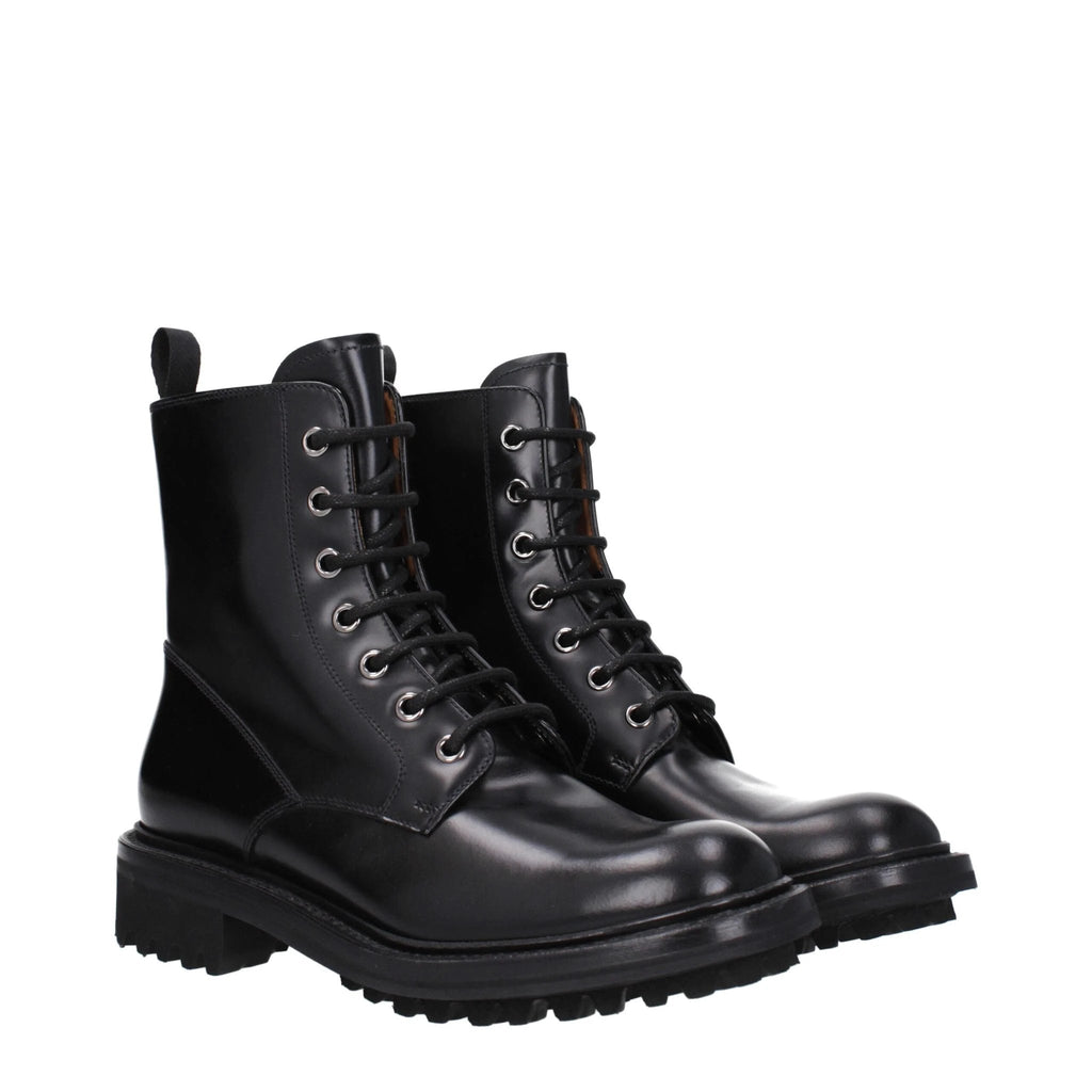 Bottines en cuir noir Church's