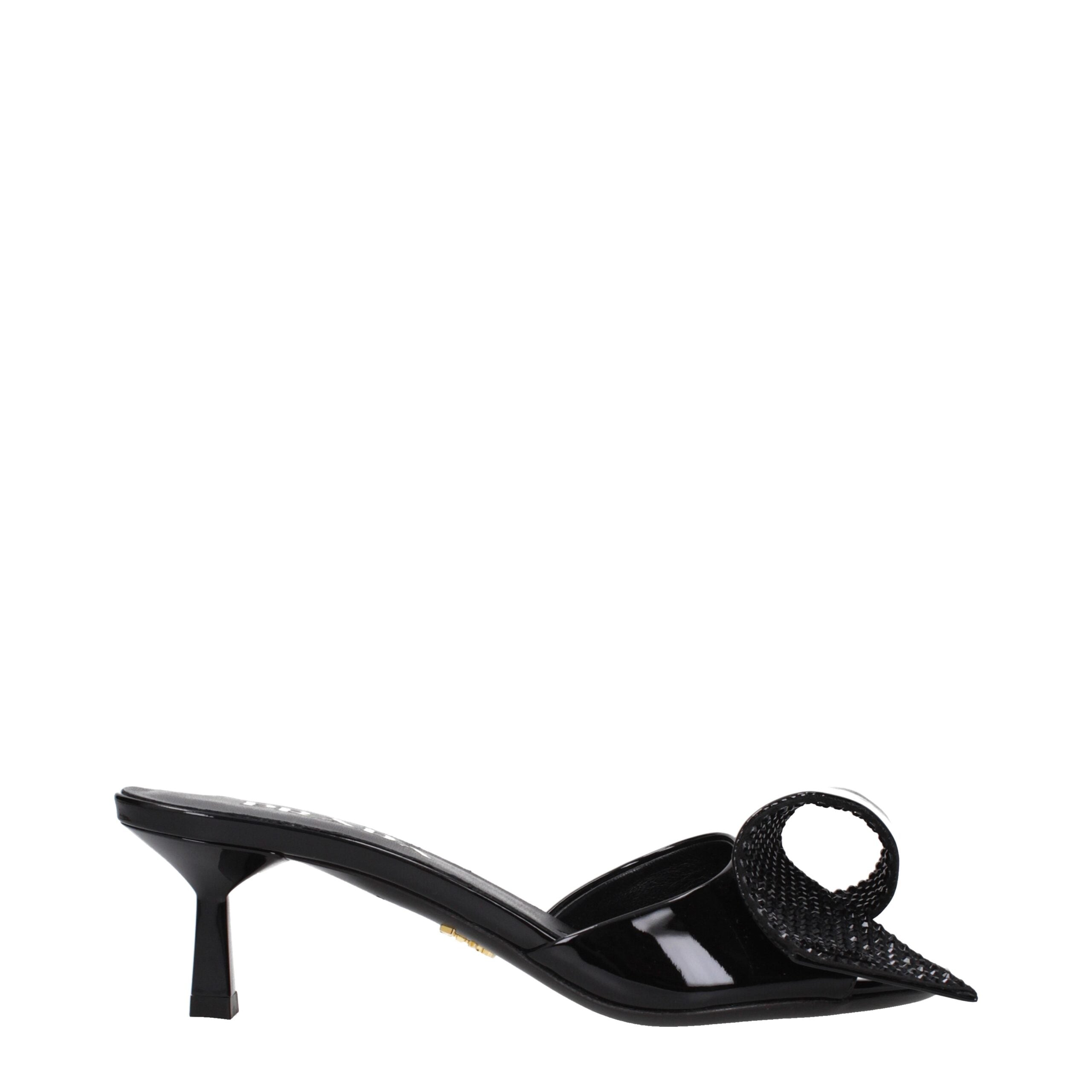 Sandales Prada en cuir noir