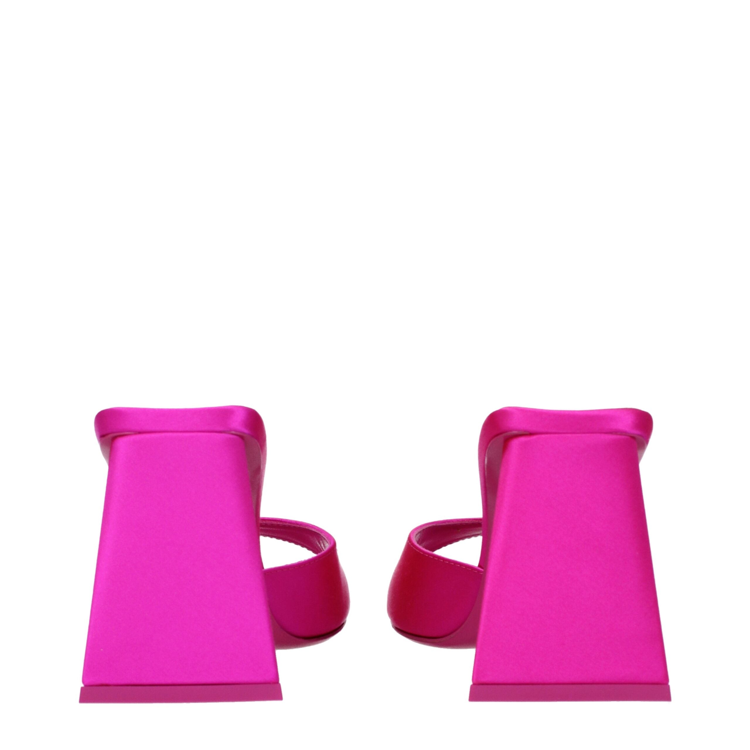 Sandales à talons aiguilles en satin rose Attico