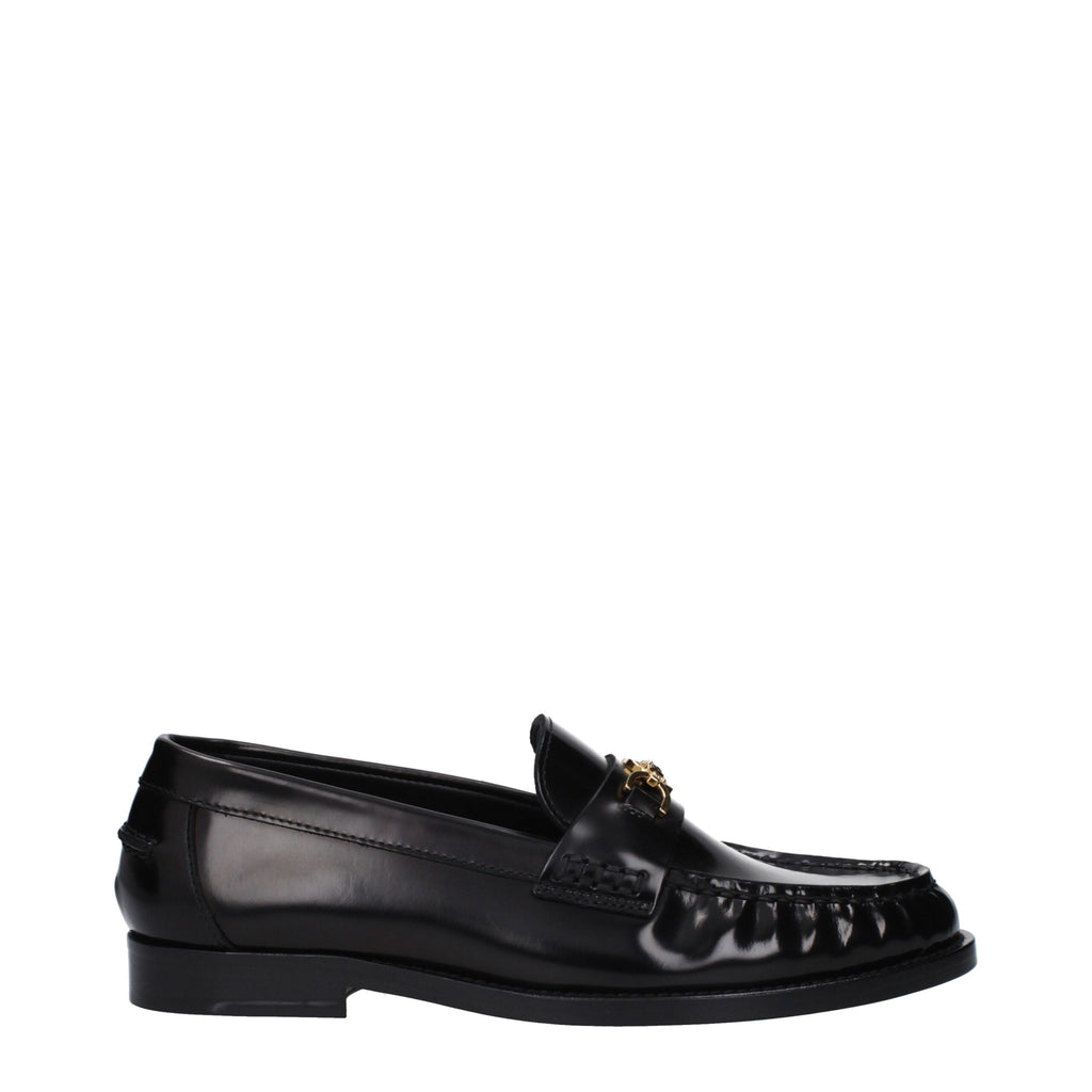 Mocassins Versace en cuir noir