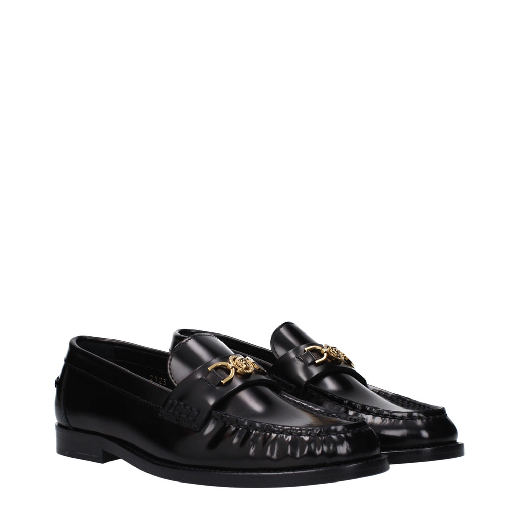 Mocassins Versace en cuir noir