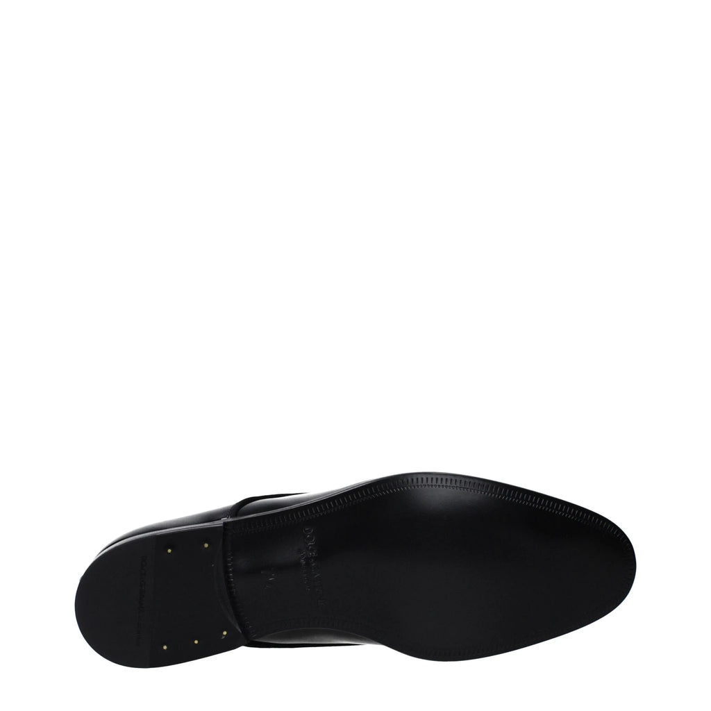 Dolce & Gabbana Black Leather Oxfords And Derbies