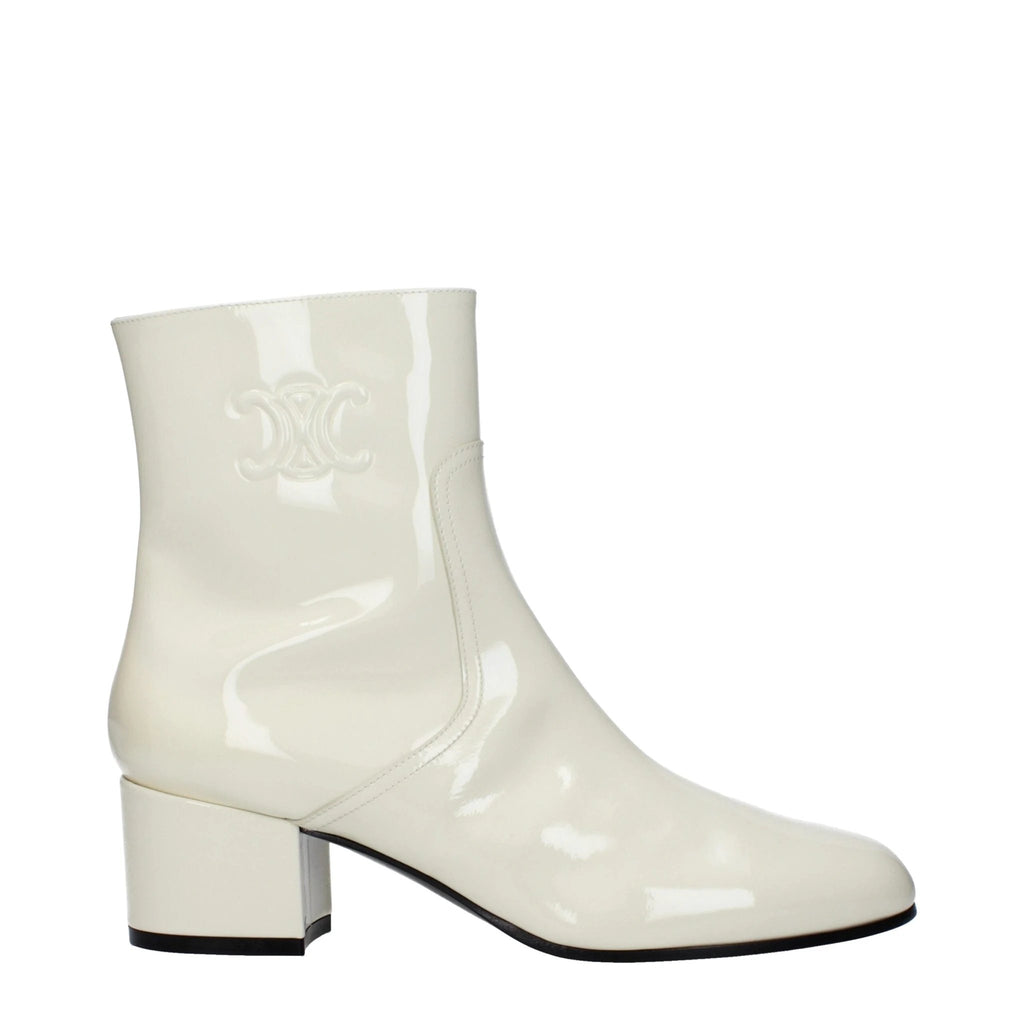 Bottines Celine en cuir beige