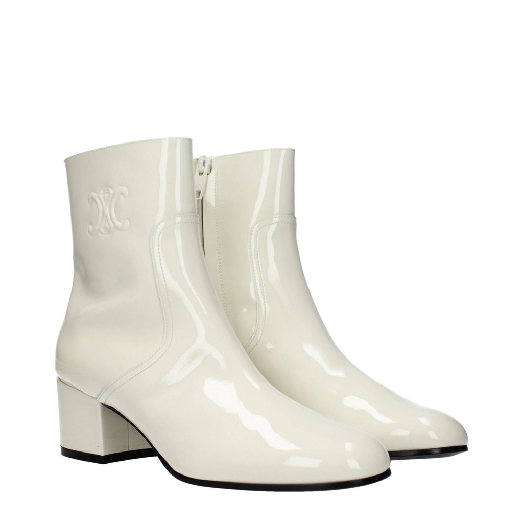 Bottines Celine en cuir beige